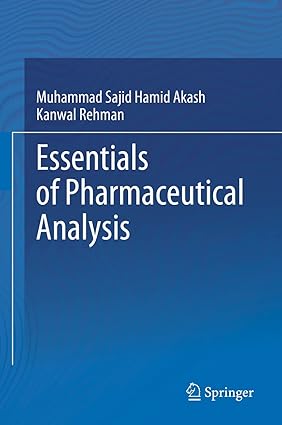 Essentials of Pharmaceutical Analysis