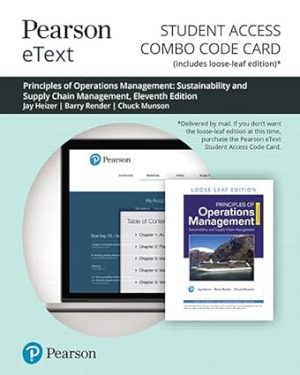 Principles of Operations Management Sustainability and Supply Chain Management 11th Edition