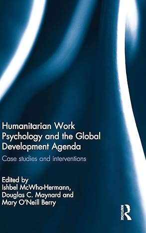 Humanitarian Work Psychology and the Global Development Agenda