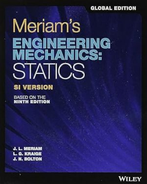 Meriams Engineering Mechanics Statics SI Version 9th Edition