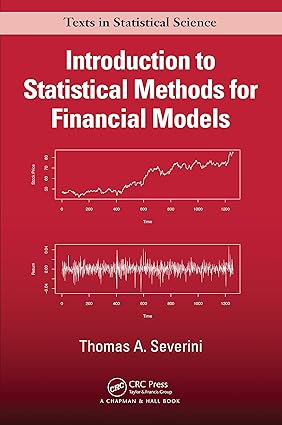 Introduction to Statistical Methods for Financial Models