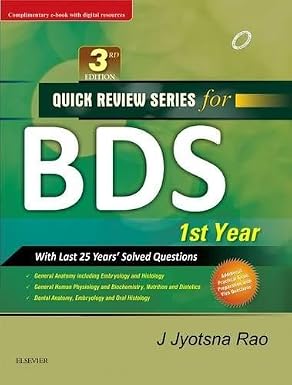 Quick Review Series for BDS 1st Year 3rd Edition