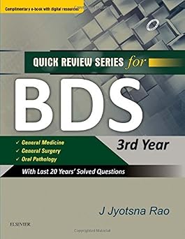 Quick Review Series For Bds 3rd Year 3rd Edition