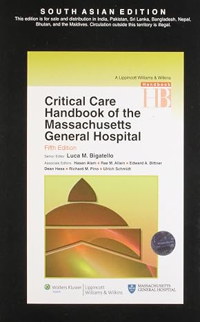 Critical Care Handbook of the Massachussetts General Hospital
